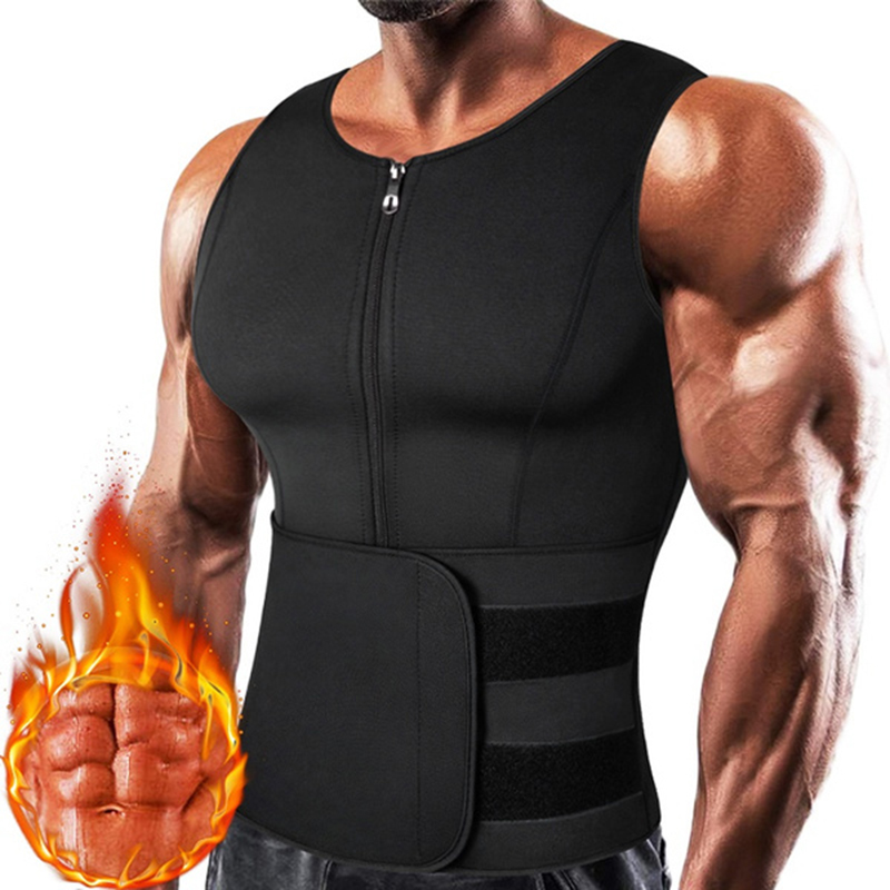 Crossfit Weight Vest - Uomo Neoprene Sauna Cerniera Vita Trainer