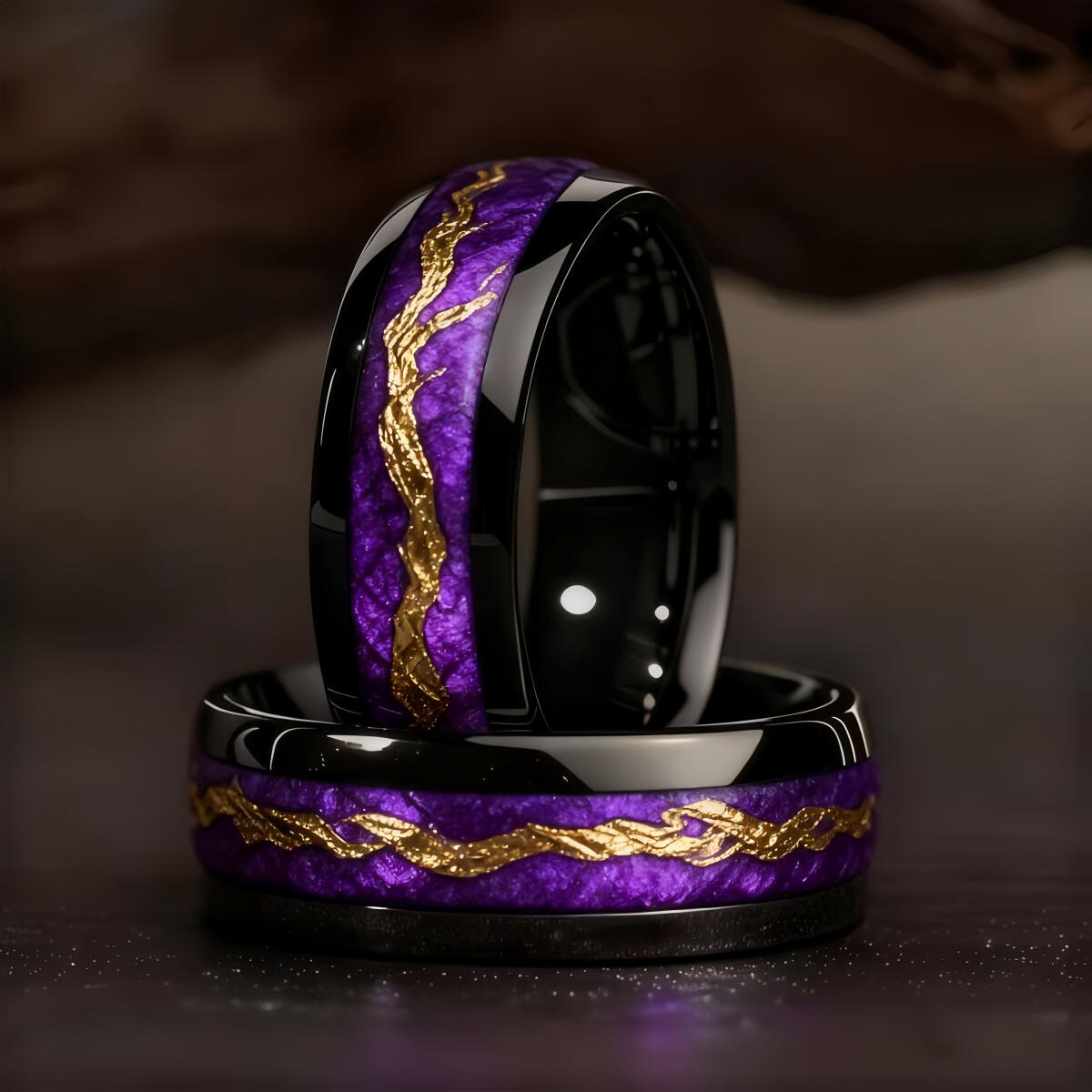 Gymnastic Ring Wood - Anello da Uomo alla Moda in