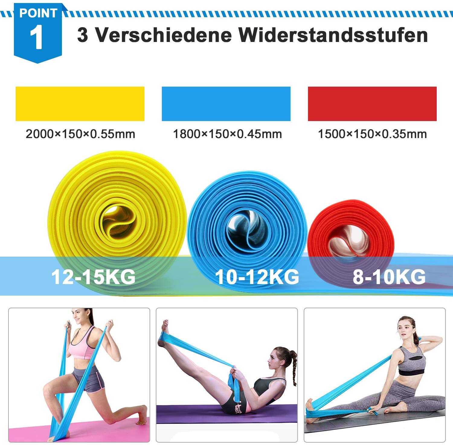 Fasce elastiche per fitness 3  - Crossfit Workout With Equipment recensione e prezzo