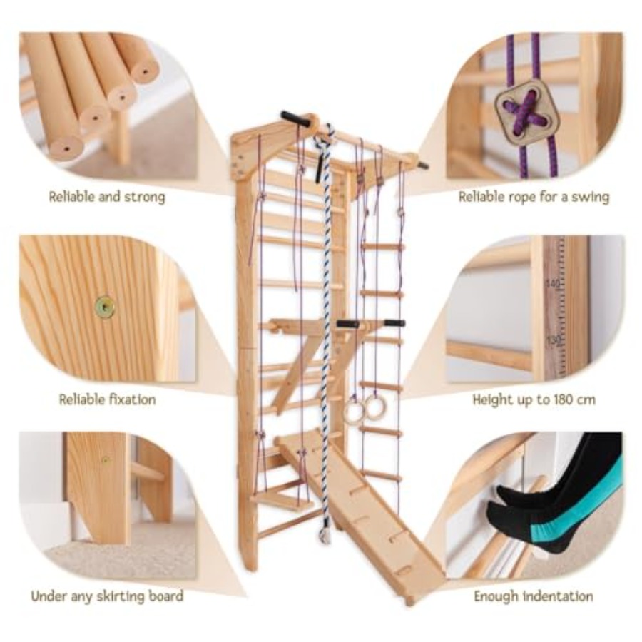 Spalliera svedese in legno mas - Gymnastic Ring Wood recensione e prezzo